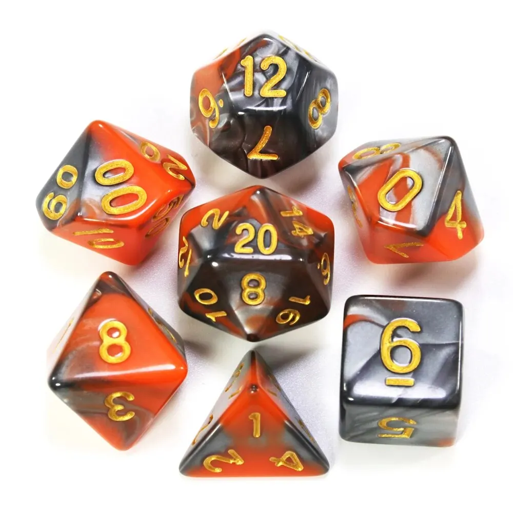 Dice DND Game Dice Role Dice Mixing Colours Dice Set With Bag 9 Different Styles Available For Portable Toys DND RPG TRPG Games - Image 2
