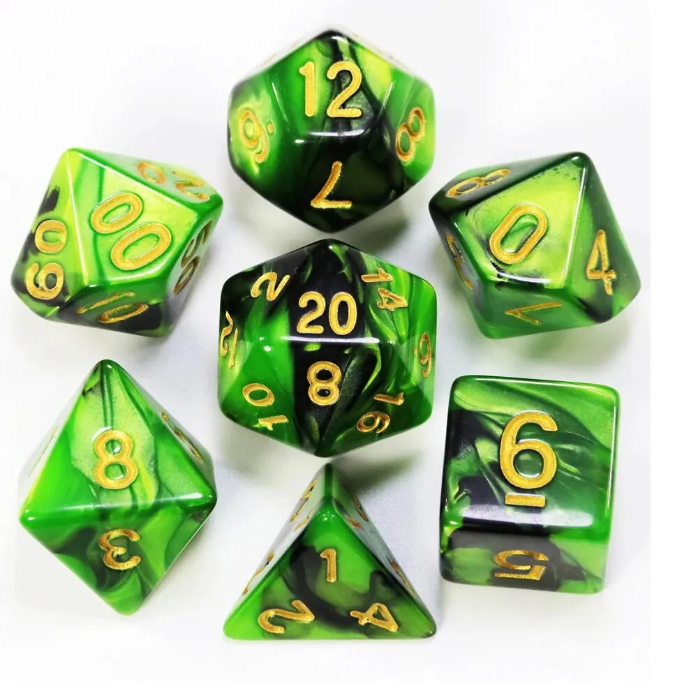 Dice DND Game Dice Role Dice Mixing Colours Dice Set With Bag 9 Different Styles Available For Portable Toys DND RPG TRPG Games - Image 3