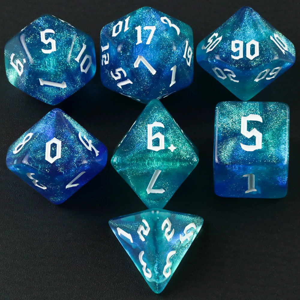 Iridescent Glitter RPG Polyhedral Dice Set for DND Game Dungeon and Dragons Table Board Roll Playing Games - Image 4