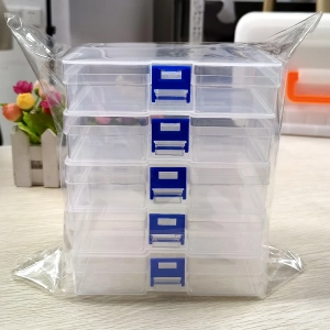 1-109pcs Transparent Lockable Box Small Object Storage Box Fishing Gear Accessories Box Plastic Material